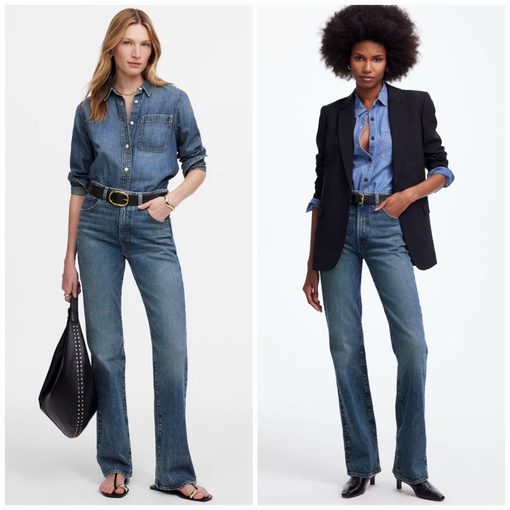 Madewell Petite Relaxed Bootcut Jeans in Concho Wash NWT